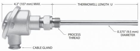MINCO Eurostyle Thermocouple with Thermowell Assemblies